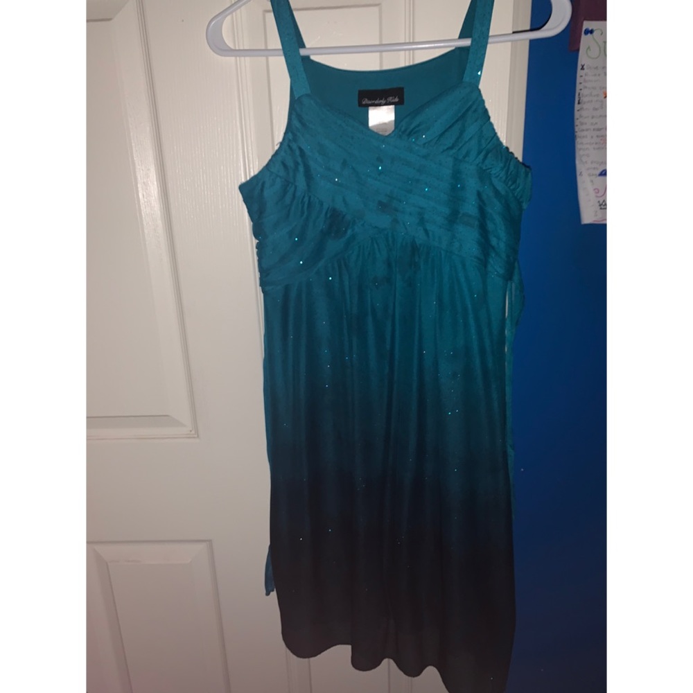 Formal blue ombre sparkle dress